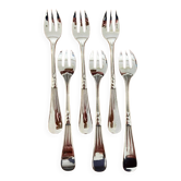 Christofle hemerocallis art nouveau, 6 oyster forks