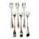 Christofle hemerocallis art nouveau, 6 oyster forks