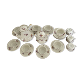 “Flower” tea service in Limoges porcelain