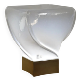 Leucos lamp in opalescent Murano glass, Italy 1980s