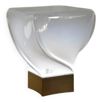 Leucos lamp in opalescent Murano glass, Italy 1980s