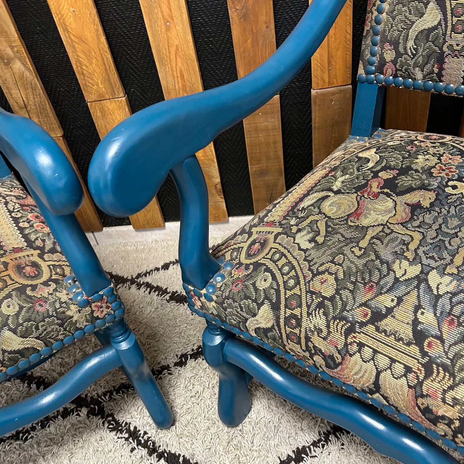 Revamped Louis XIII style armchair