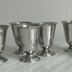 Set of 6 silver stainless steel cups