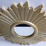 Golden wall sun mirror design baroque modern contemporary style