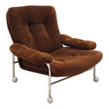 Corduroy armchair, Swedish design, 1960s, production: Sweden