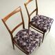 Chaises en tissu violet, ensemble de 2