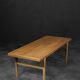 Low vintage mid-century danish modern teak coffee table, 1960s