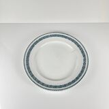 Large round dish "Rachel" Moulins des loups & Hamage, iron earth, 20th century