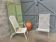 Metal garden armchairs