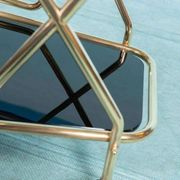 Vintage brass service trolley from the 1960s, Midcentury brass bar trolley.