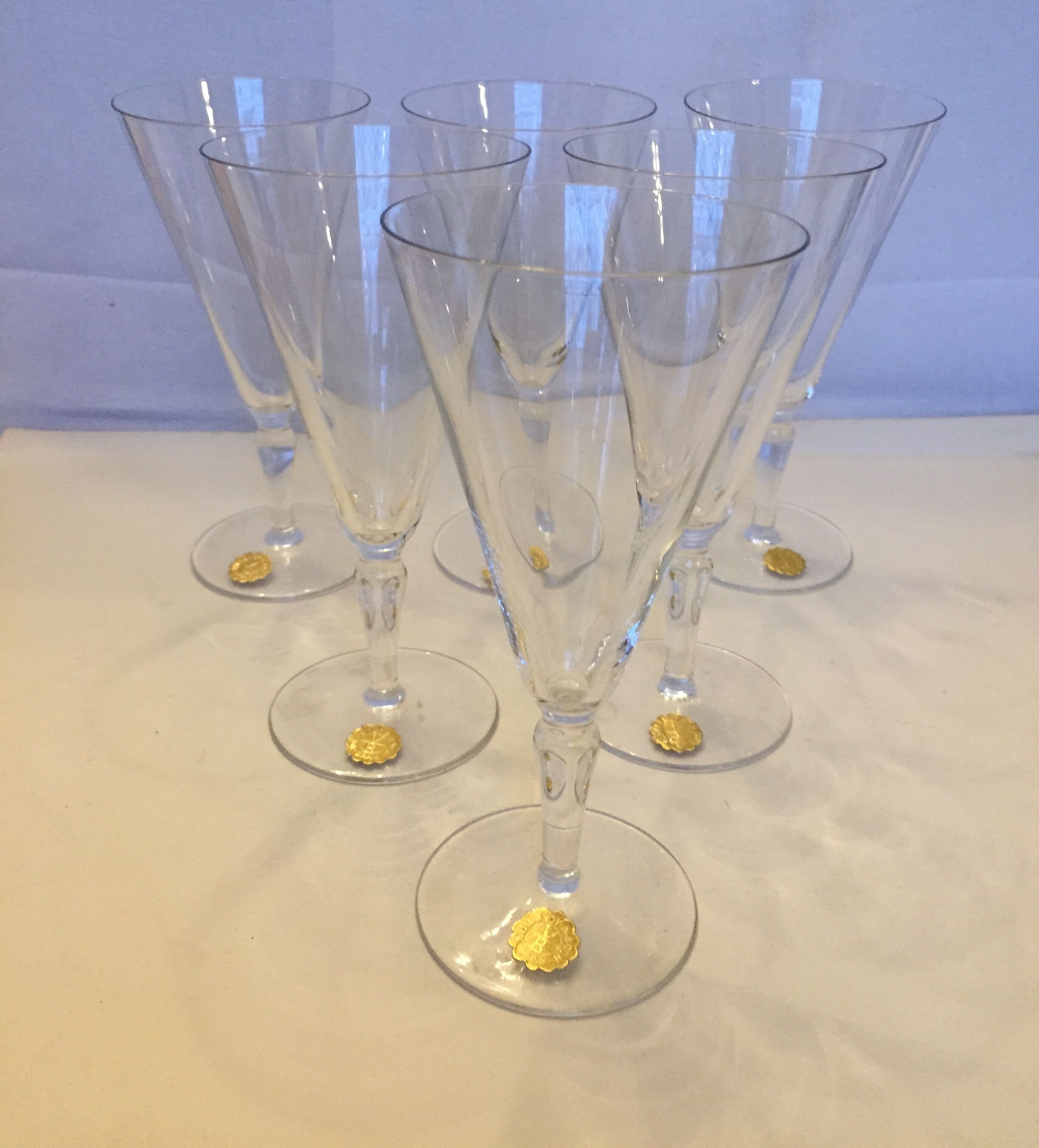 Ensemble de 6 flutes en cristal Villeroy et Boch