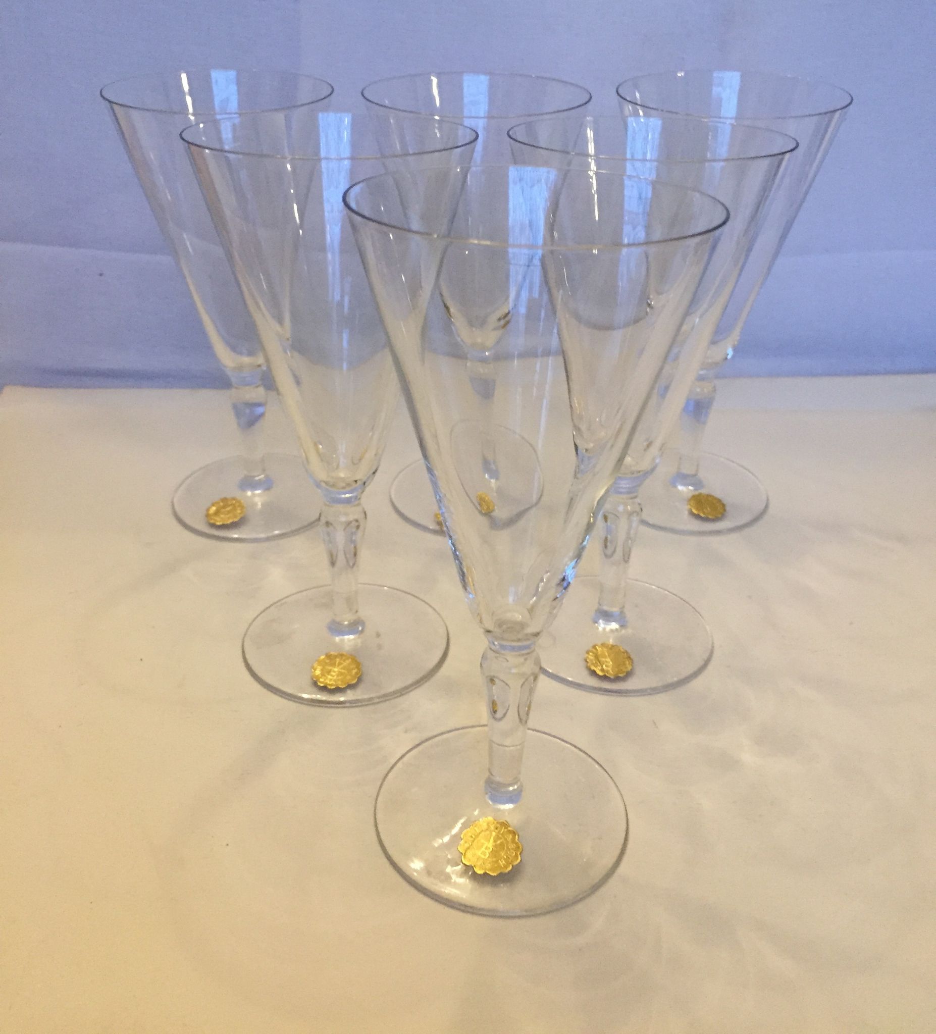 Ensemble de 6 flutes en cristal Villeroy et Boch