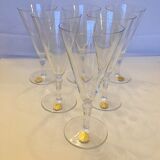 Set of 6 Villeroy and Boch crystal flutes