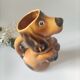 Pitcher ceramic carafe vintage dog