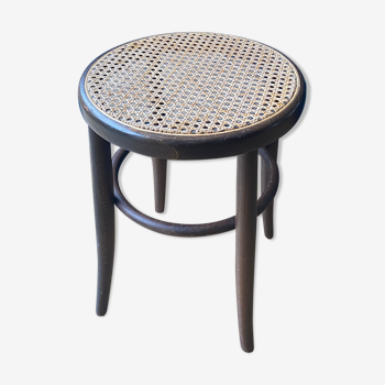 Tabouret bois et cannage