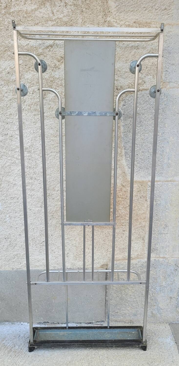 Industrial Wardrobe in Aluminium & Cast Iron – "SNCF" Style – 1950