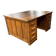 Bureau vintage XL profond en bois / bureau double face