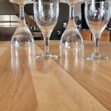 4 antique stemmed glasses