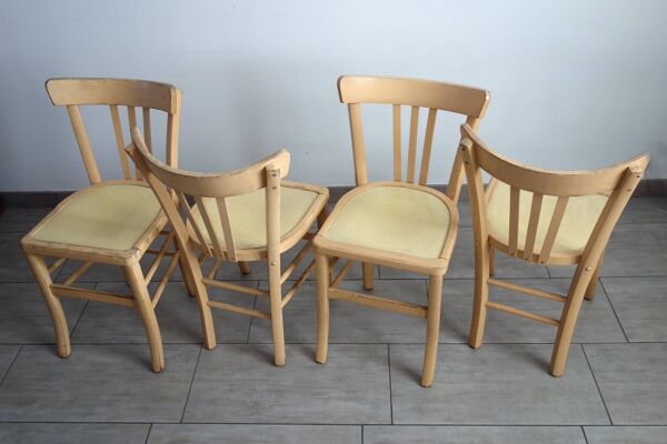 Lot de 4 chaises bistro Luterma vintage