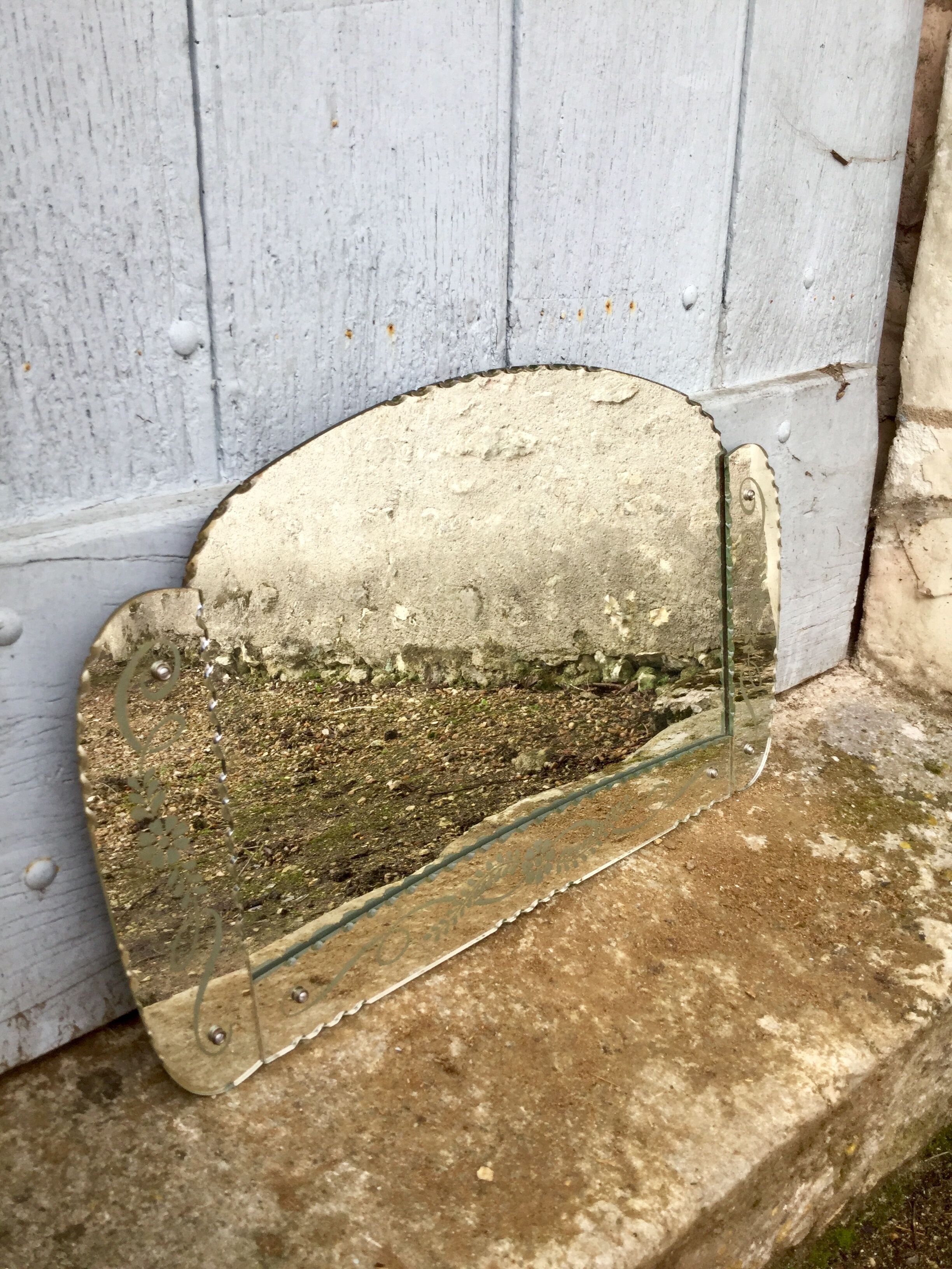 Former art deco mirror  63 x 39cm