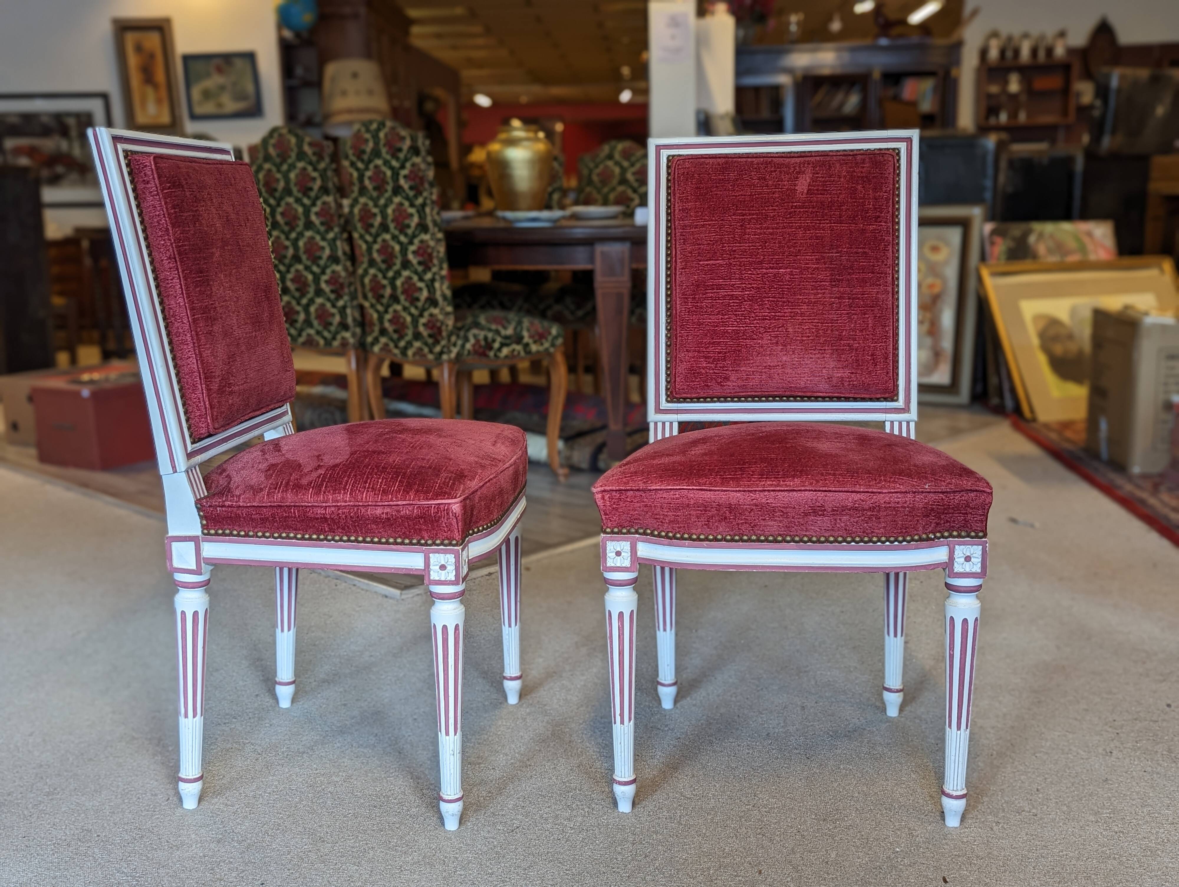 Pair of Louis XVI style chairs