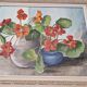 Tableau huile sur toile les Capucines