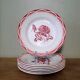 7 assiettes plates Digoin Sarreguemines modèle Orly