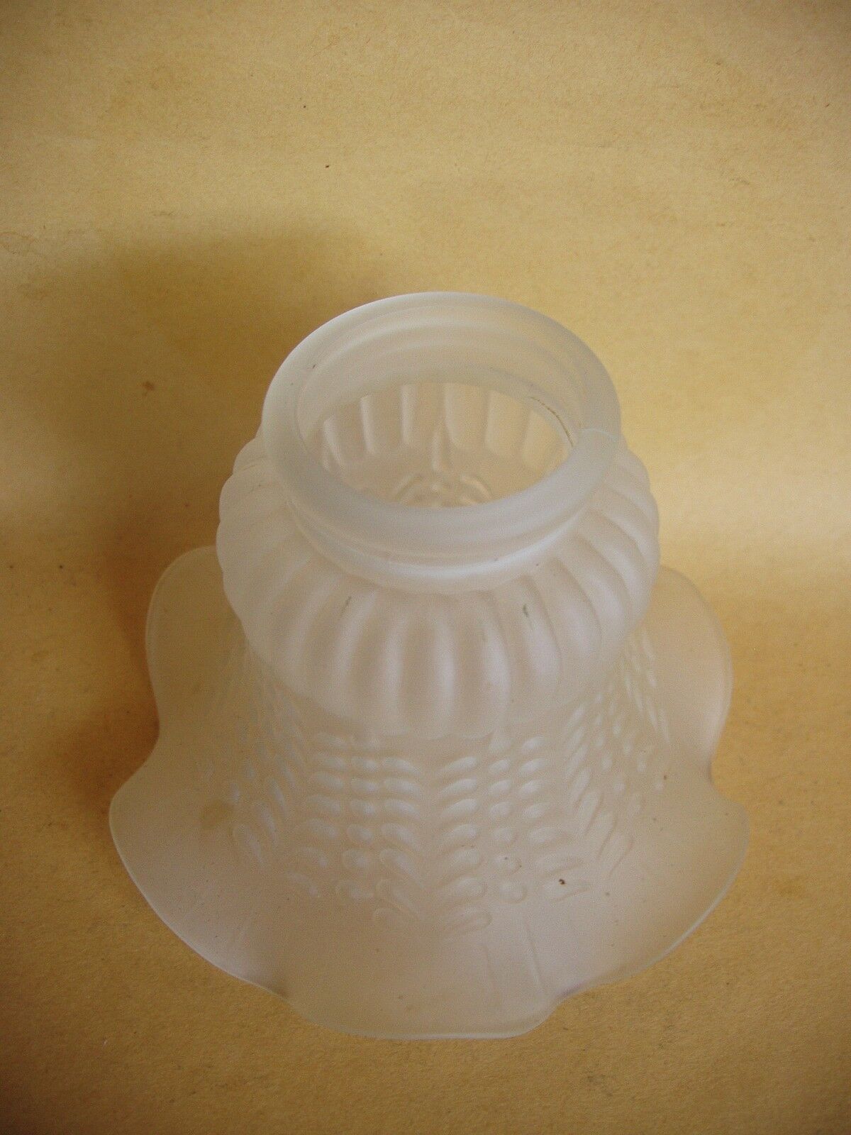 Paire de tulipes en verre moulé pressé 1900