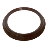 Brown plastic oval mirror made in belgium