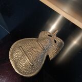 Empty pocket pear in solid brass or bronze