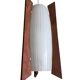 Teak and glass pendant light from the 50s