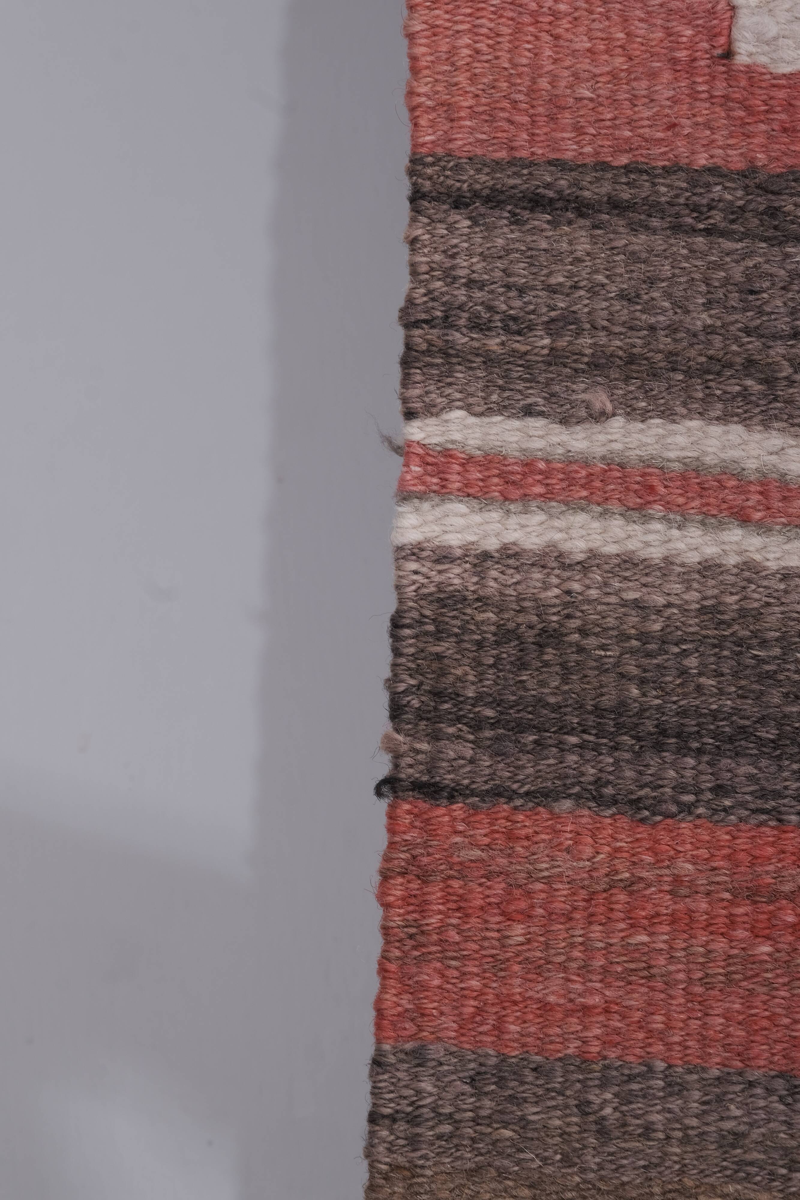 Vintage Turkish rug from Oushak, hand-woven 84x351 cm