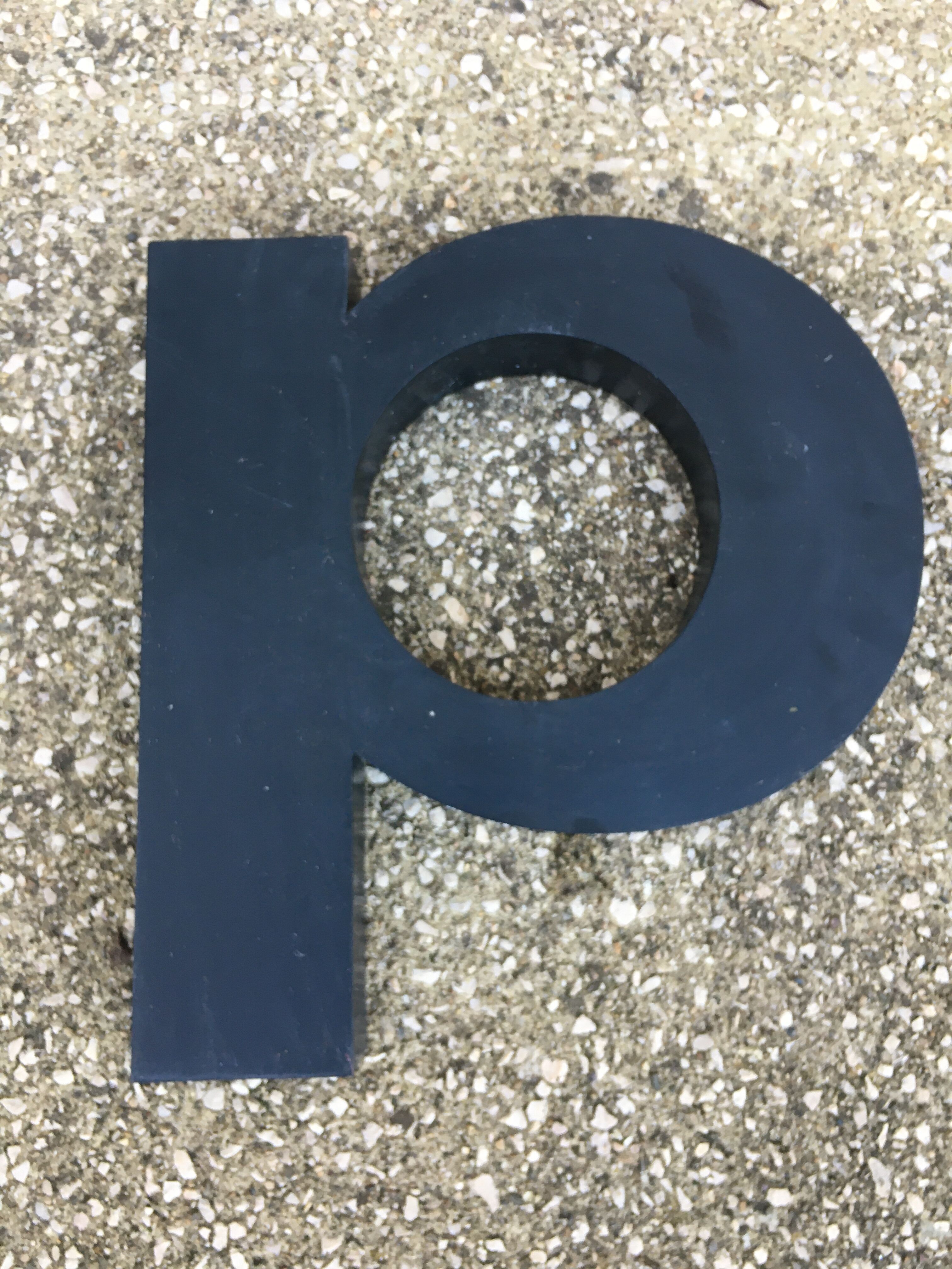 Vintage metal sign letter