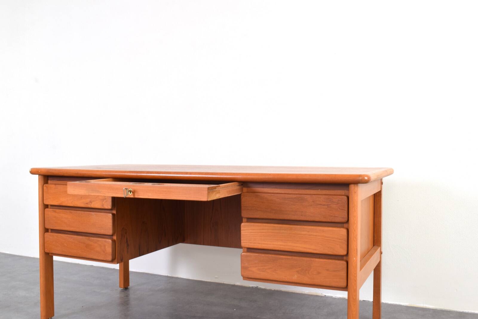 Mid-Century Danish Teak Desk, 1970s.