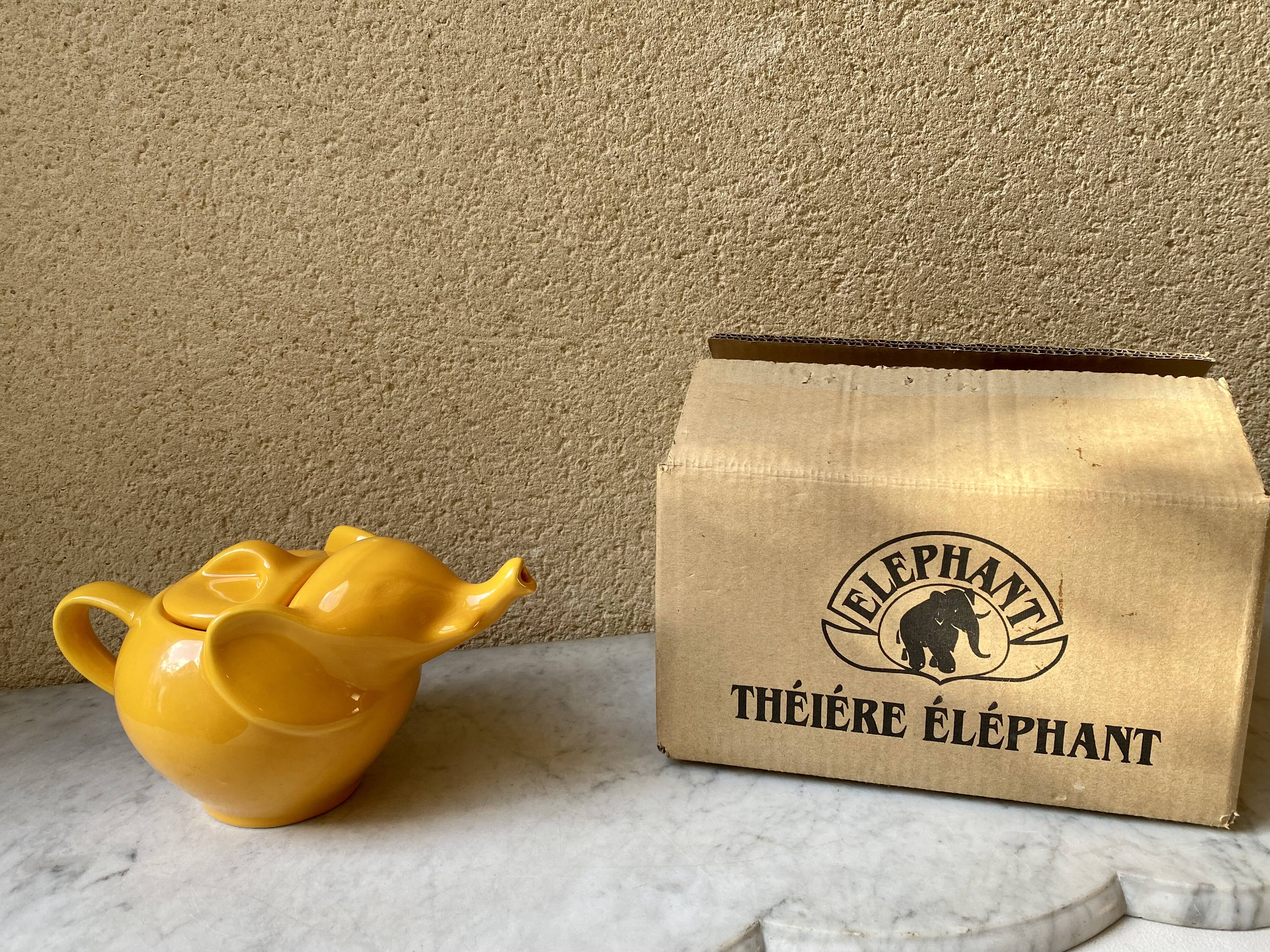 Ceramic teapot elephant original vintage design 70s