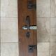 Antique wooden suitcase