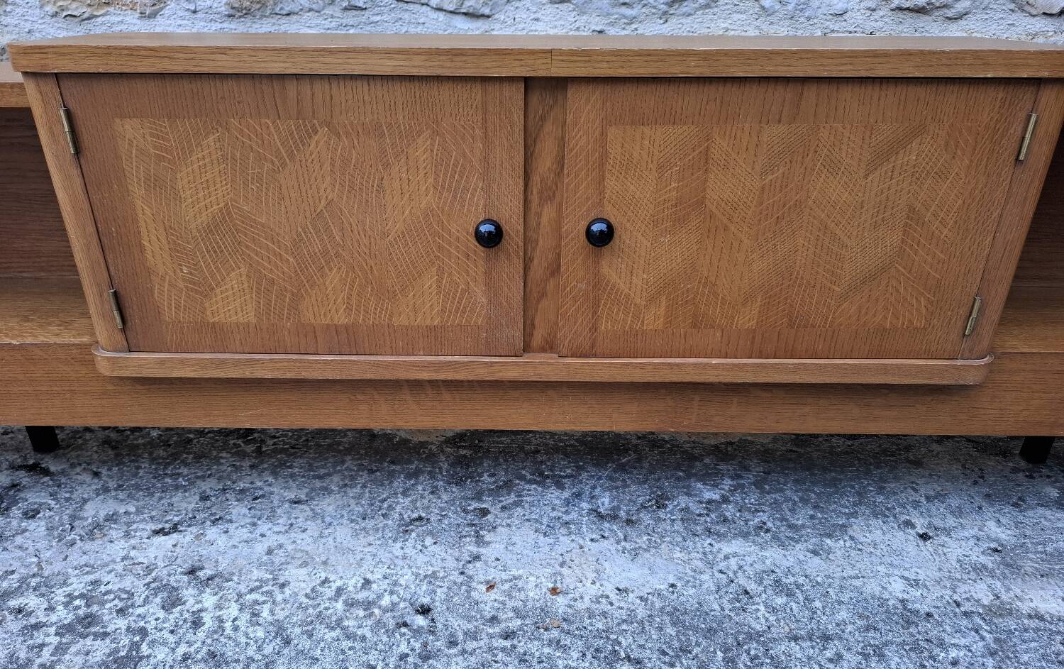 Low oak sideboard