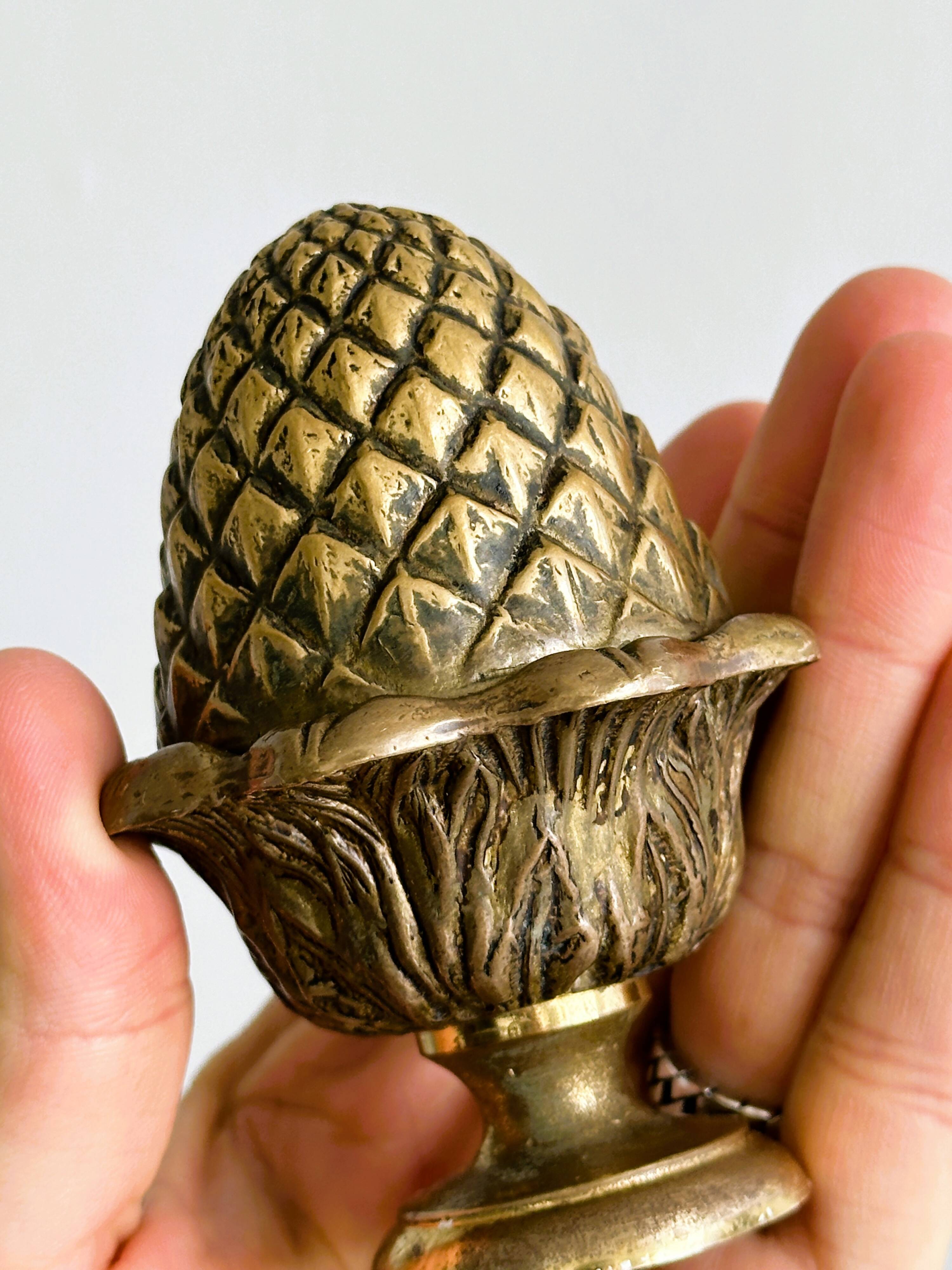 Vintage brass stair ball