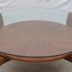 1960s coffeetable in walnut and glass