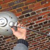 Solr Sorlair workshop articulated lamp to be adapted into a desk lamp or reader