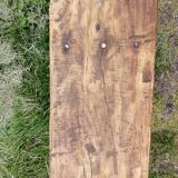 Wooden farmhouse bench