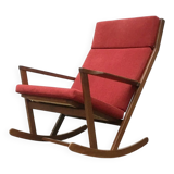 Danish rocking chair from the mid-century by Poul Volther for Frem Røjle.