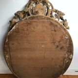 Oval mirror with pediment, 100x70 cm