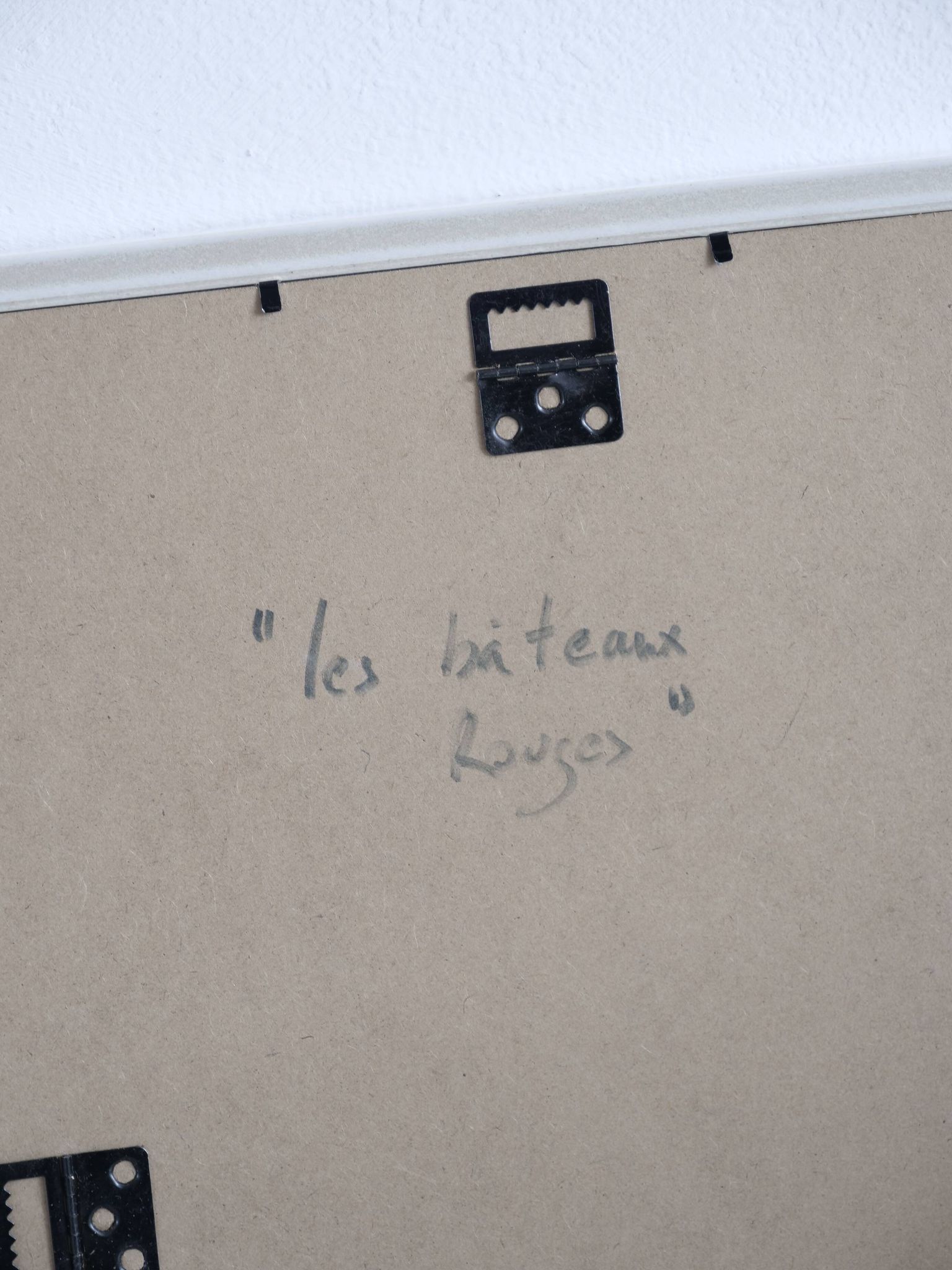 peinture encadrée "les bateaux rouges" signée