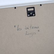 peinture encadrée "les bateaux rouges" signée