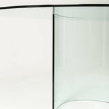 Vintage glass dining table, 1980s