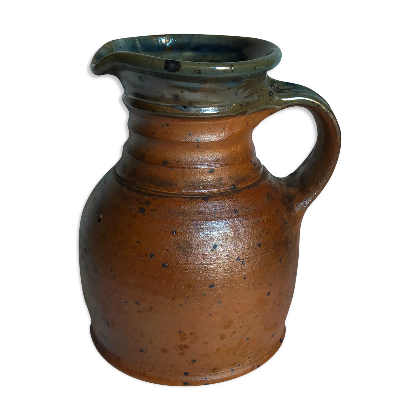 Pitcher traditional pottery Folk art in old enamelled sandstone