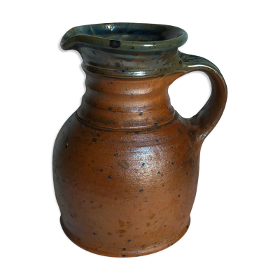 Pichet poterie traditionnelle Art-populaire en grès émaillé ancien