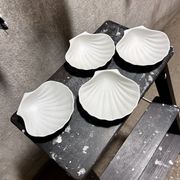 4 coquilles saint Jacques en faïence