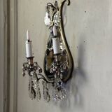 Pair of Lyre Shaped Wall Lights